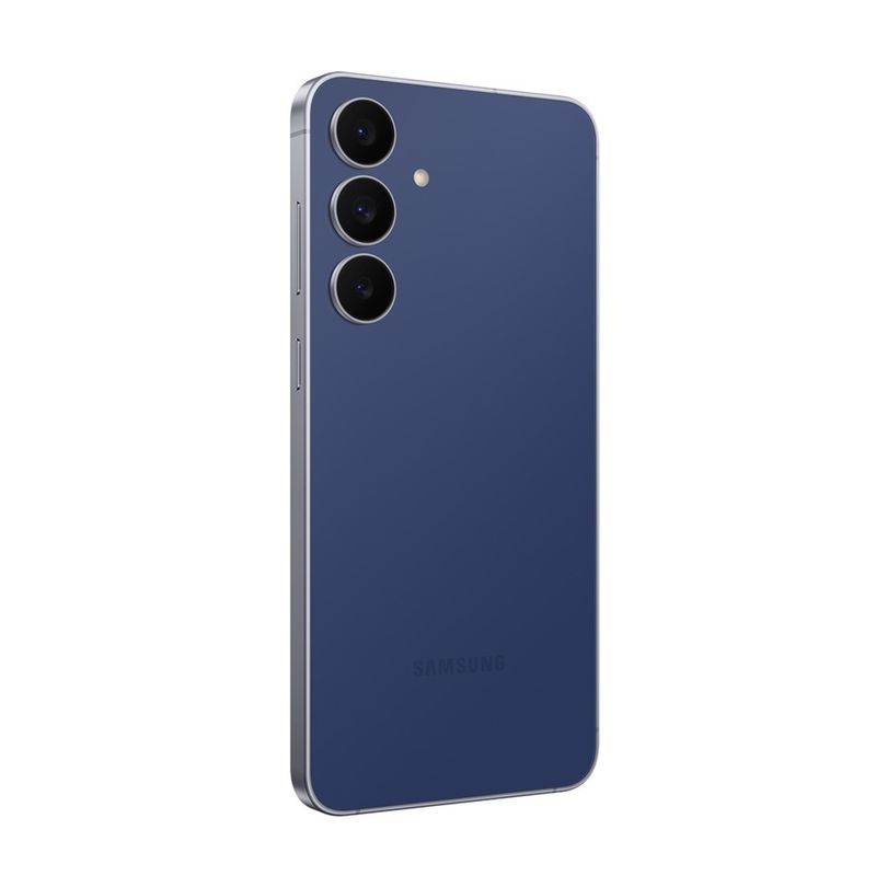 Smartphone Samsung S25 FE cámara 50MP color navy vista diagonal trasera