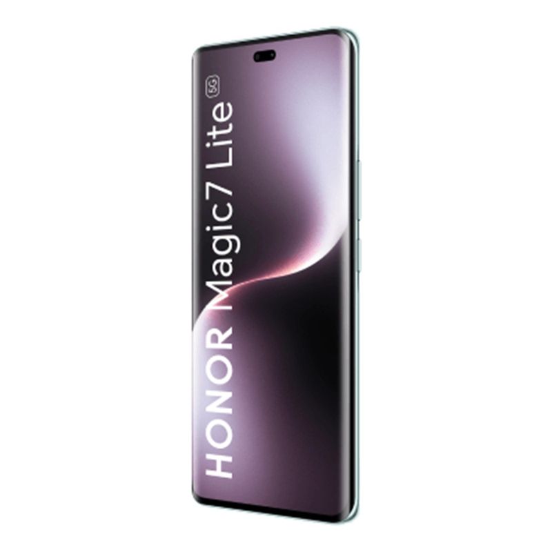 Honor Magic 7 Lite pantalla 6.78 pulgadas color jade cyan vista diagonal