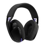 Audífonos gamer Logitech G321 con micrófono bluetooth 20 horas negro vista frontal oblicua