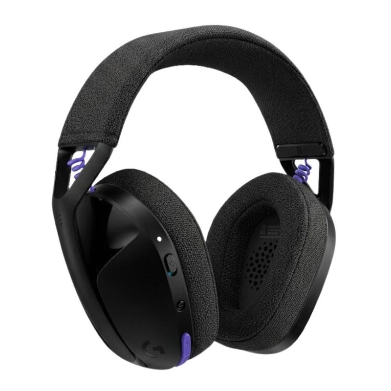 Audífonos gamer Logitech G321 con micrófono bluetooth 20 horas negro vista frontal oblicua