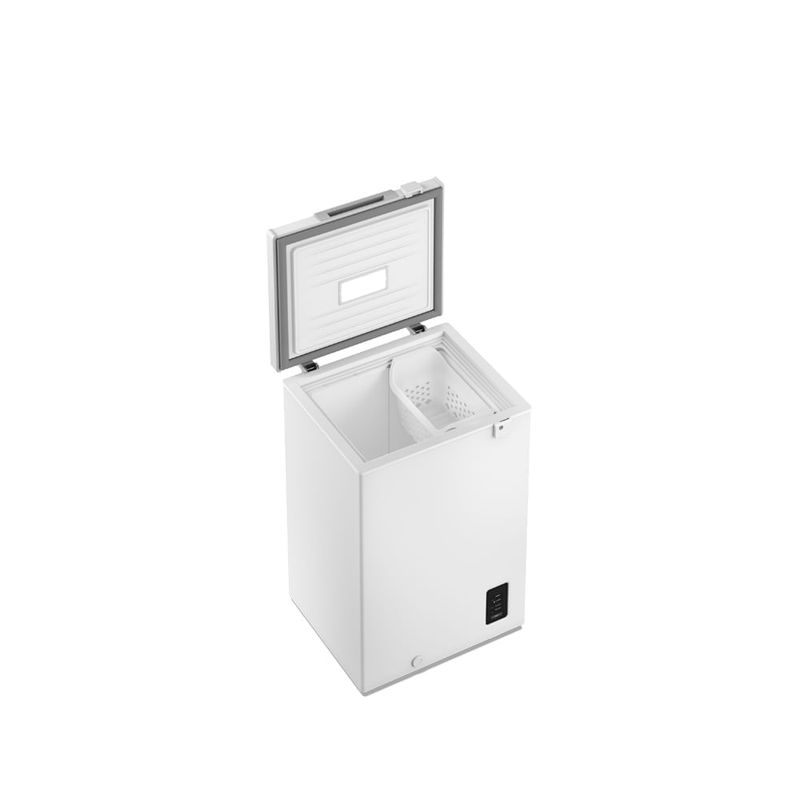 Congelador Electrolux 95 litros con canasta interior color blanco vista superior