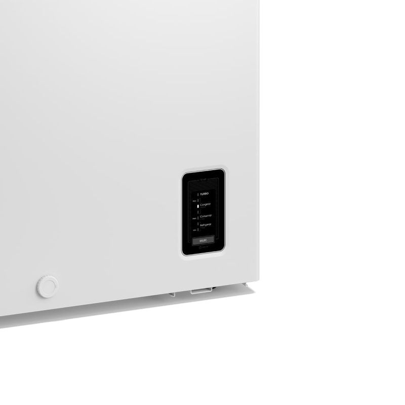 Congelador Electrolux con control de temperatura color blanco vista detalle