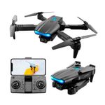 Drone Syshop E99 Pro grabación en 4K FHD Wi-Fi negro vista frontal oblicua y control