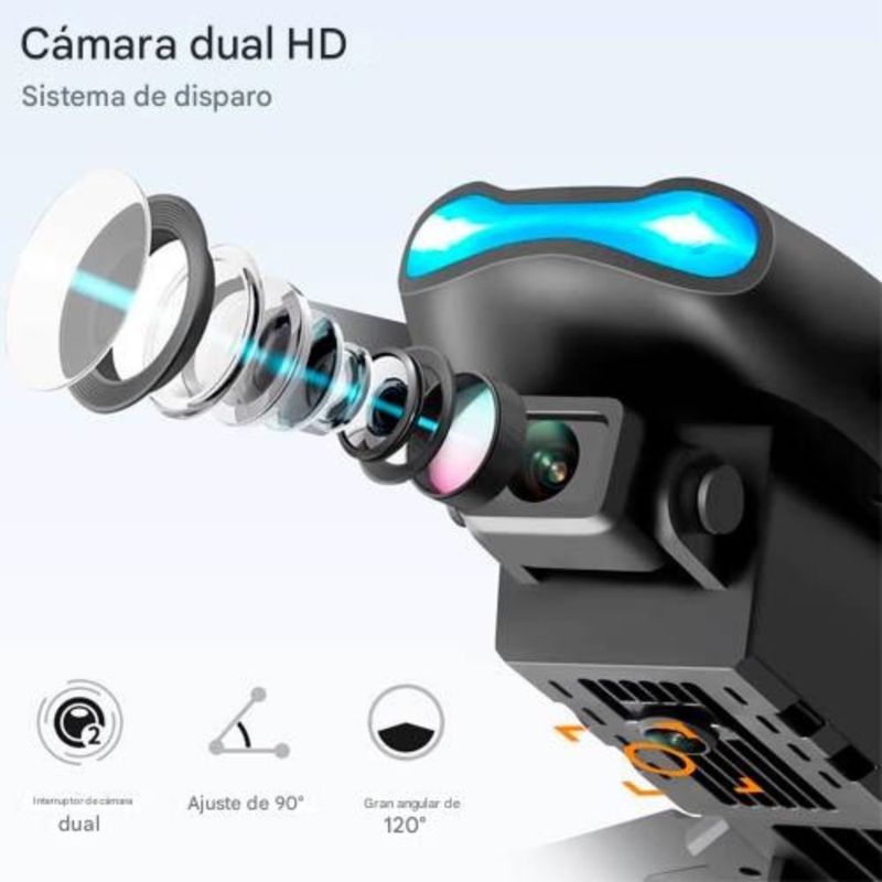 Drone Syshop E99 Pro grabación en 4K FHD Wi-Fi negro especificaciones
