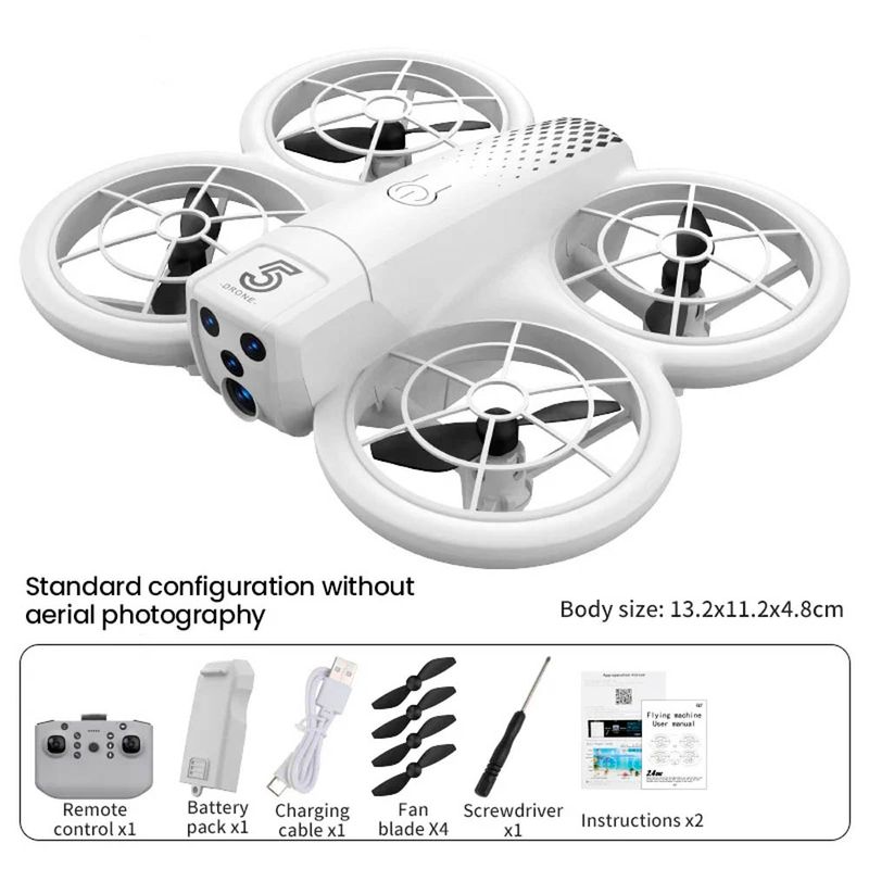Drone Syshop RC CZ05 con control remoto blanco accesorios