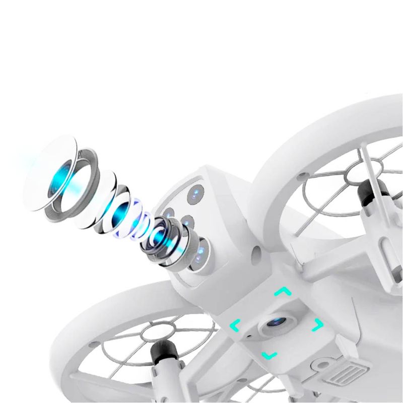 Drone Syshop RC CZ05 con control remoto blanco detalle
