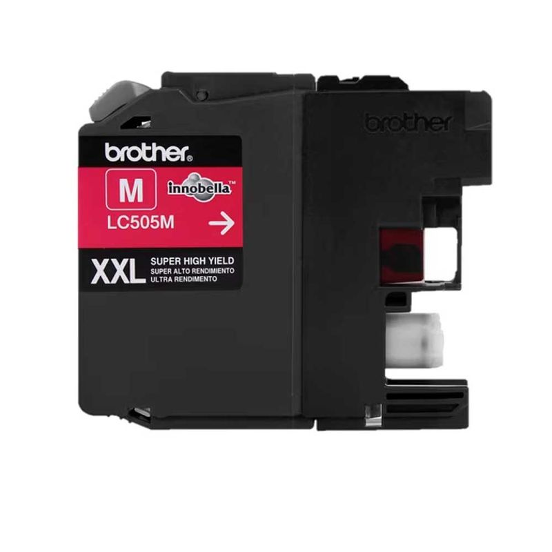 Cartucho Brother C-505M rinde hasta 1300 páginas magenta vista lateral