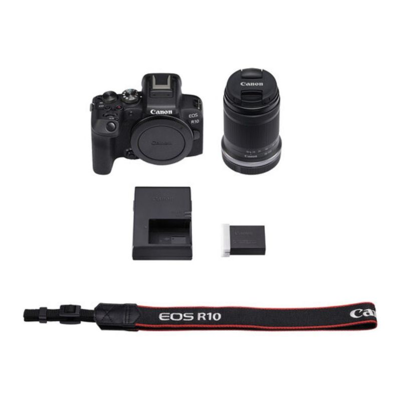 Cámara mirroless Canon EOS R10 24.2MP + lente 18-150mm accesorios