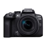 Cámara mirrorless Canon EOS R10 24.2MP video 4K alta resolución negro vista frontal