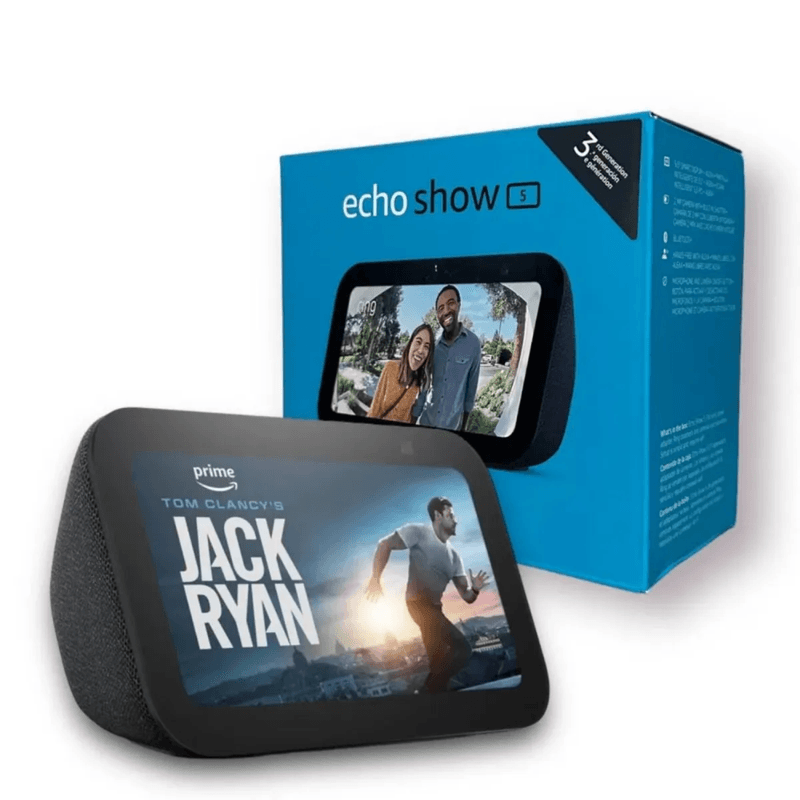 Amazon Echo Show 5 Alexa pantalla WiFi Bluetooth empaque oblicuo derecho