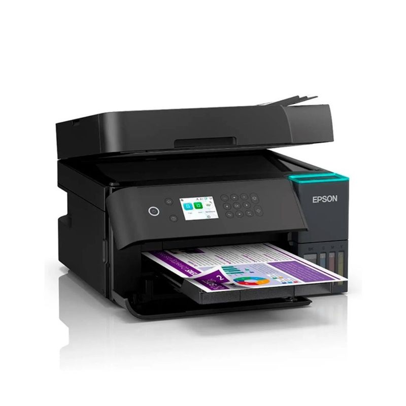 Impresora multifuncional Epson EcoTank L6370 Wi-Fi dúplex vista frontal oblicua