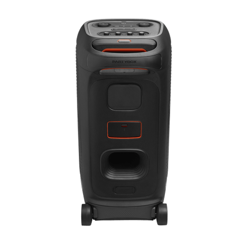 Parlante JBL PartyBox 320 Bluetooth 240W batería 18h dorsal