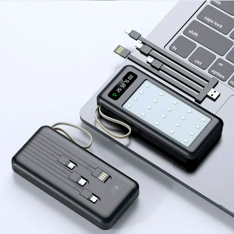 Cargador portátil Sanci DY7554 40000mAh carga rápida vista frontal y dorsal