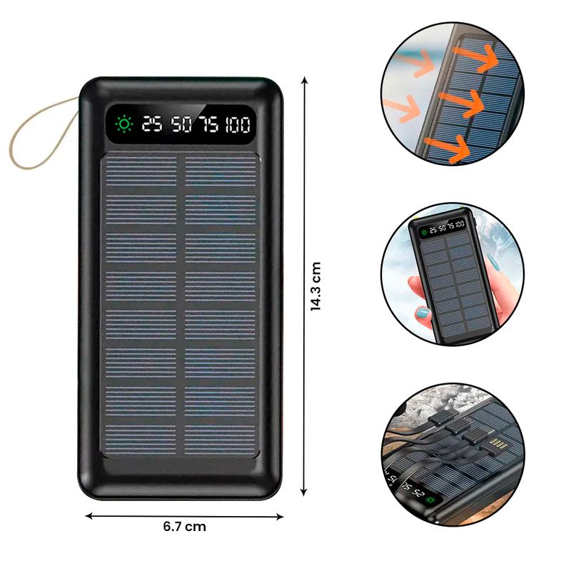 Cargador portátil Sanci 40000 mAh alta capacidad carga rápida dimensiones