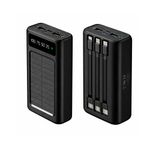 Cargador portátil Sanci 40000 mAh alta capacidad carga rápida vista frontal y dorsal oblicua