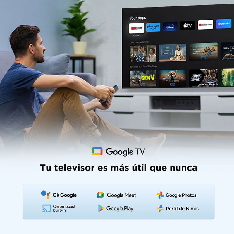 Smart TV TCL 50 pulgadas en uso entretenimiento hogar color negro