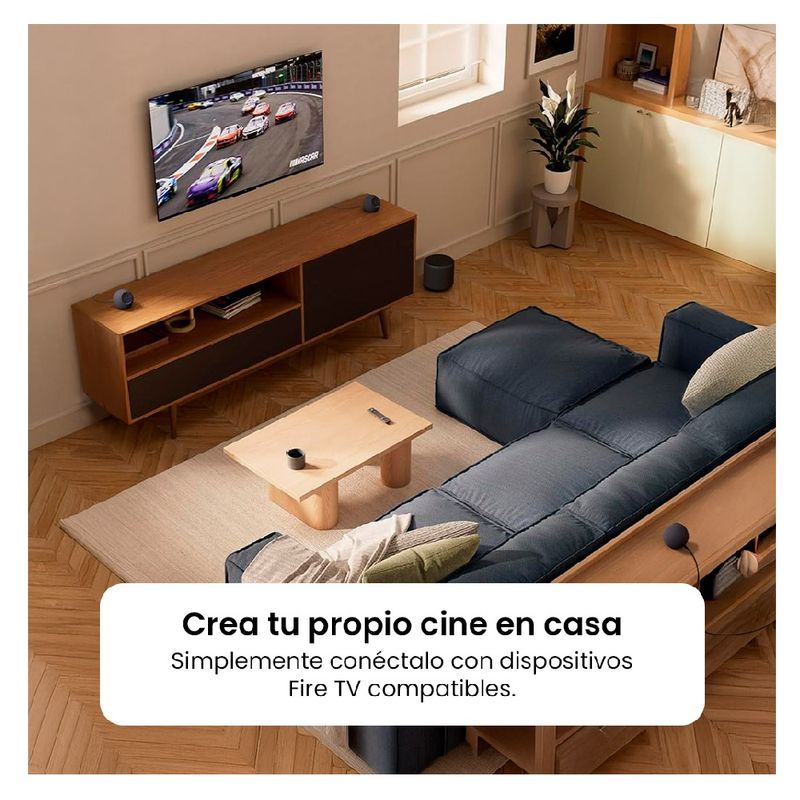 Amazon Echo Dot Max en uso música y domótica color blanco