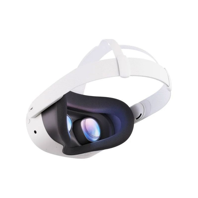 Lentes de realidad virtual Meta Quest 3S 256GB Wi-Fi blanco vista dorsal oblicua