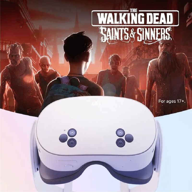 Lentes VR Meta Quest 3S 128GB Edición The Walking Dead frontal beneficio