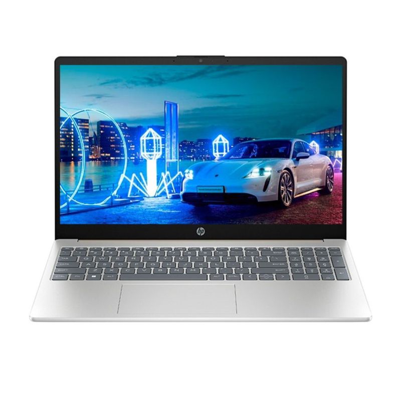 Laptop HP 15-fc0275la 15.6" AMD Ryzen 7 512GB SSD dorado cálido plata natural vista frontal