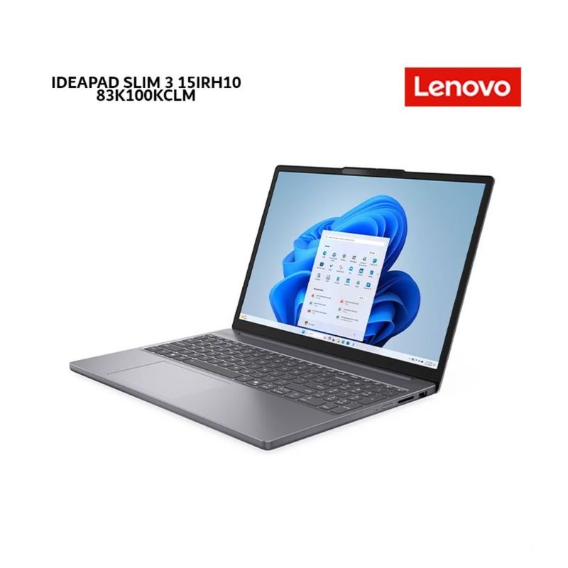 Laptop Lenovo IdeaPad Slim 3 i7 16GB RAM 15.3 táctil luna grey vista frontal oblicua