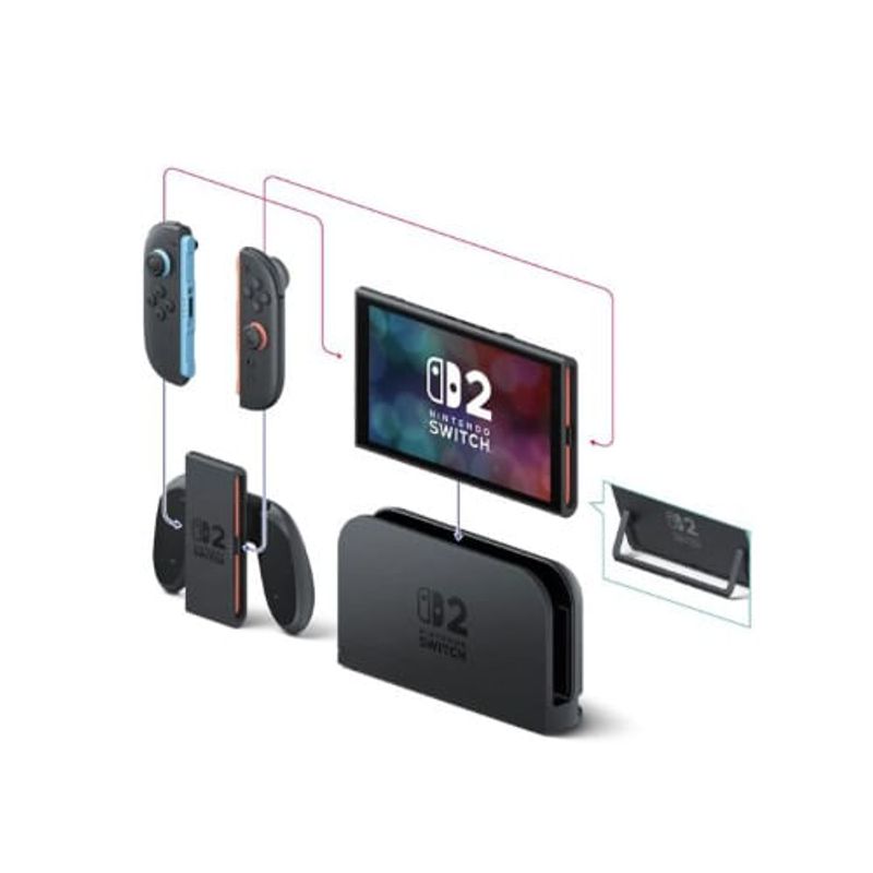 Nintendo Switch 2 256GB 12GB RAM + Mario Kart + Donkey Kong diagonal
