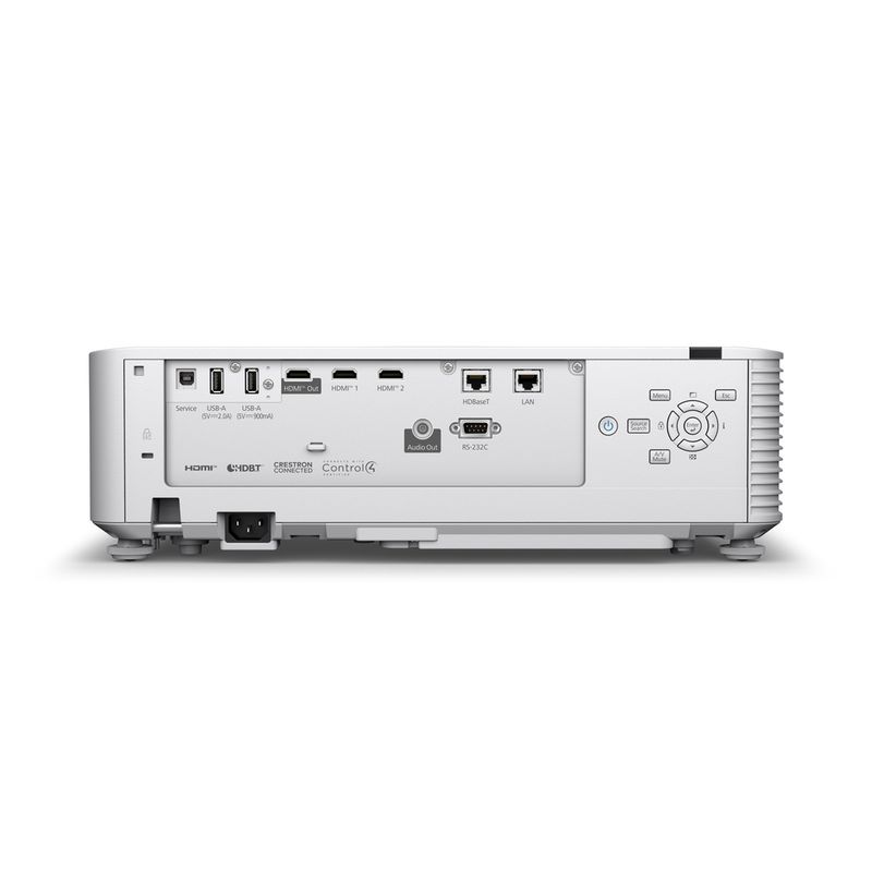Proyector Epson PowerLite L690U 6500 lúmenes láser vista trasera