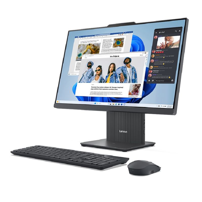 All In One Lenovo 23.8” i7 16GB 512GB SSD FHD frontal diagonal