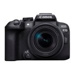 Cámara mirroless Canon EOS R10 24.2MP + lente 18-150mm negro vista frontal