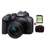 Cámara mirroless Canon EOS R10 24.2MP + lente 18-150mm negro con kit básico