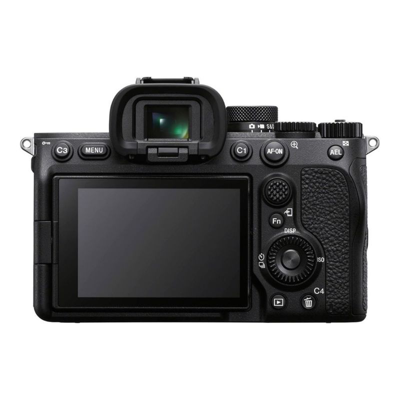 Cámara mirrorless Sony Alpha a7 IV 33MP 4K enfoque IA vista dorsal