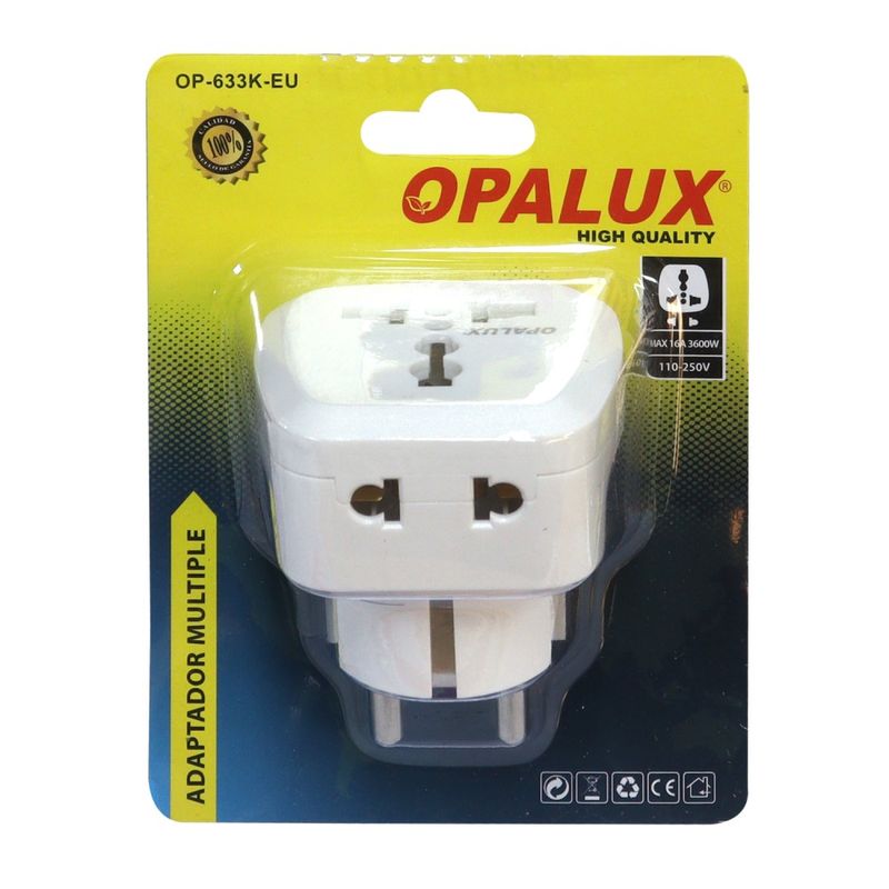 Adaptador Opalux universal 16A 3600W entrada empaque