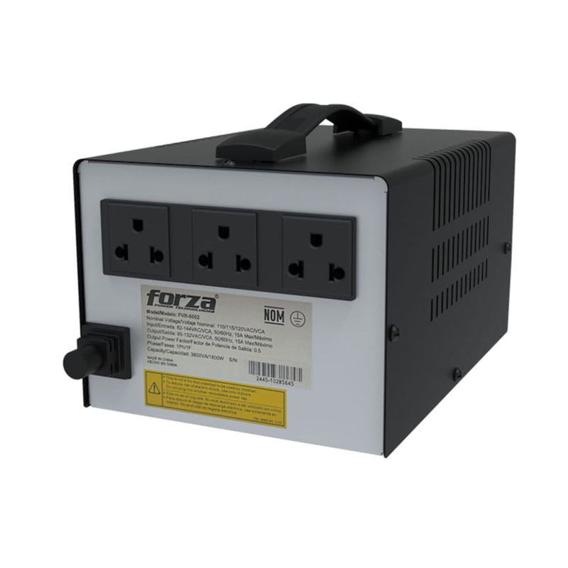 Estabilizador Forza pantalla LCD monitoreo de voltaje
