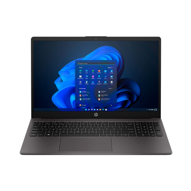Laptop HP 255 G10 Ryzen 3 8GB RAM pantalla 15.6 pulgadas vista frontal