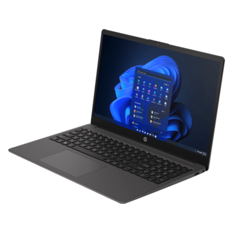 HP 255 G10 con teclado numérico completo vista diagonal