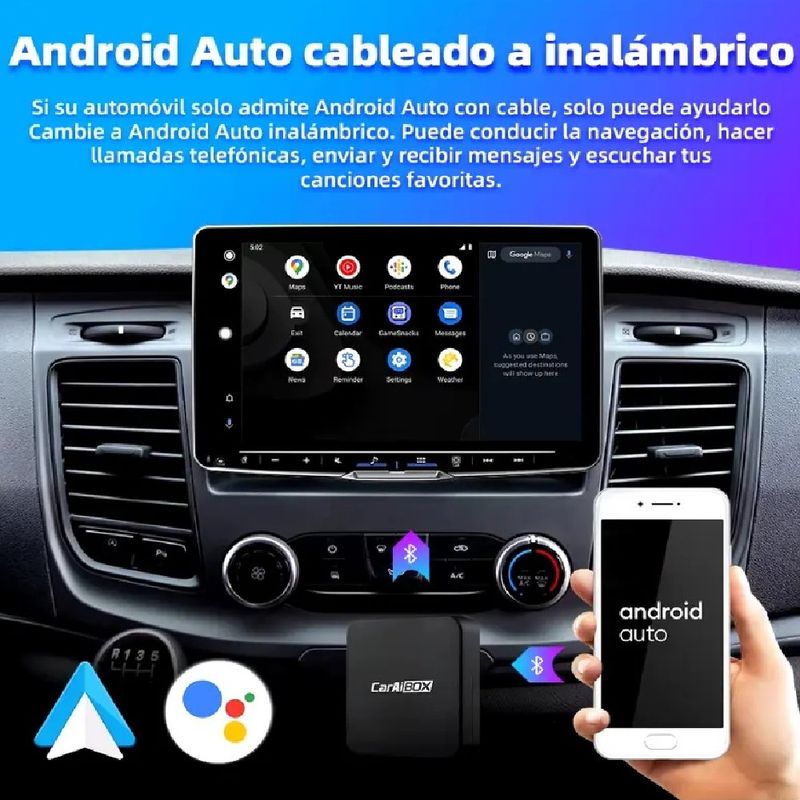 CarPlay inalámbrico Caraibox WiFi Bluetooth diagonal beneficio