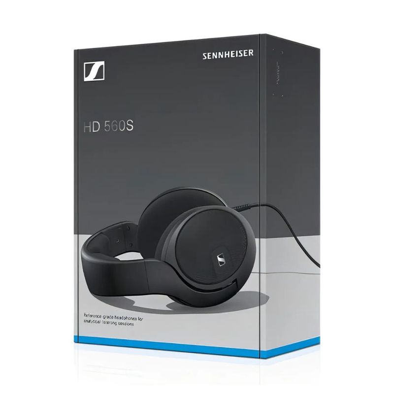 Audífonos over ear Sennheiser HD 560S open-back alta fidelidad negro vista de empaque