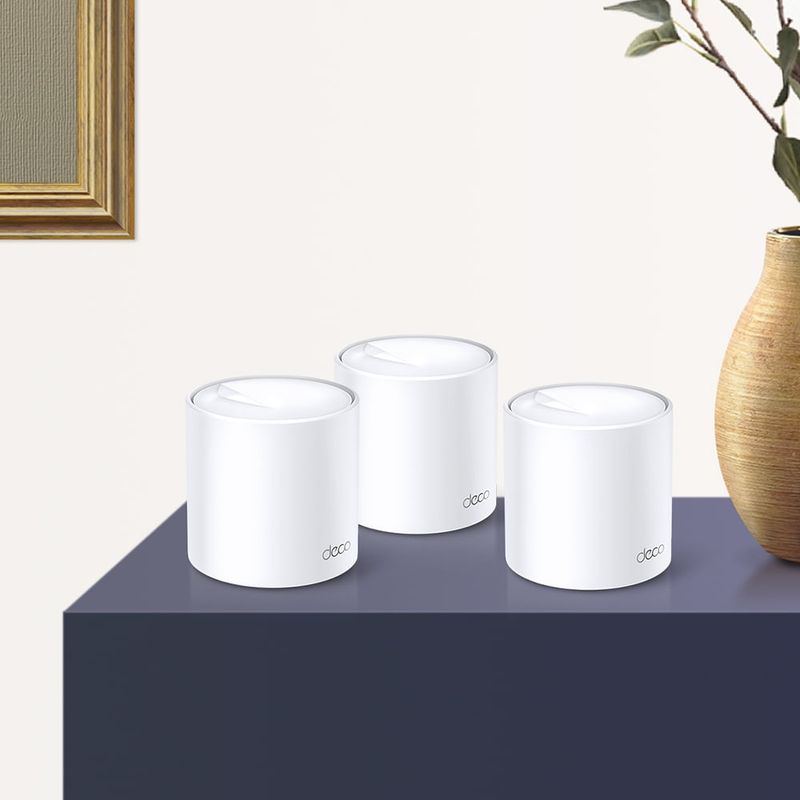 Sistema Mesh TP-Link Deco X20 AX1900 Wi-Fi 6 pack x3 doble banda vista frontal
