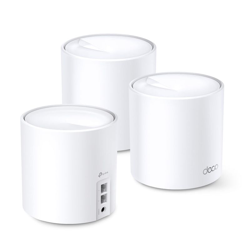 Sistema Mesh TP-Link Deco X60 AX5400 3-Pack Wi-Fi doble banda vista frontal