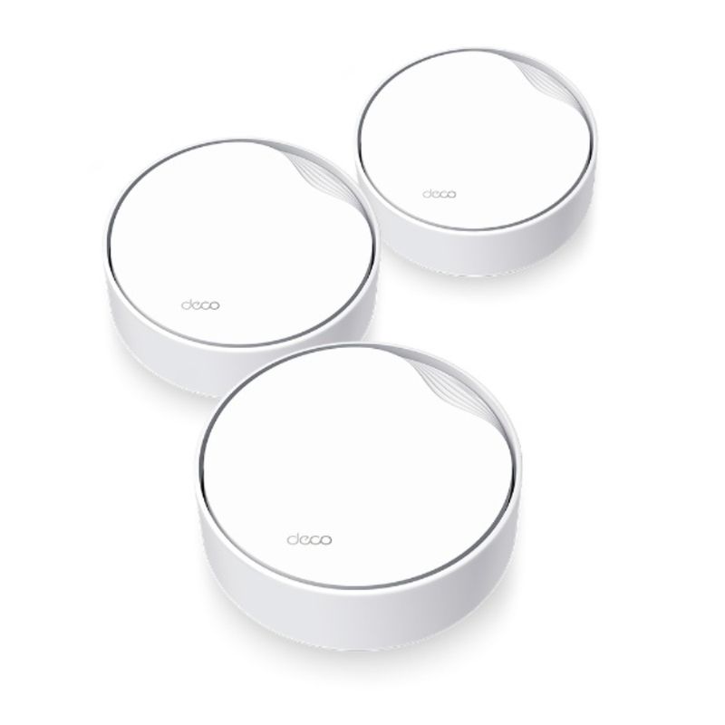 Sistema Mesh TP-Link Deco X50 PoE AX3000 pack x3 Wi-Fi doble banda vista cenital