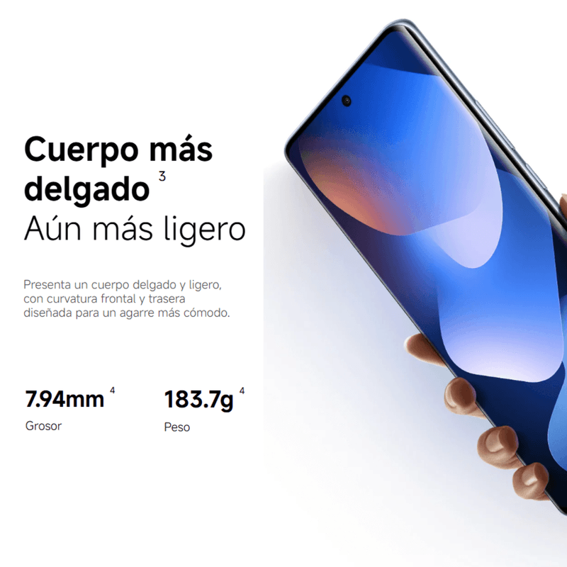Smartphone Xiaomi Redmi Note 15 256GB 8GB RAM 108MP azul vista en ángulo diseño