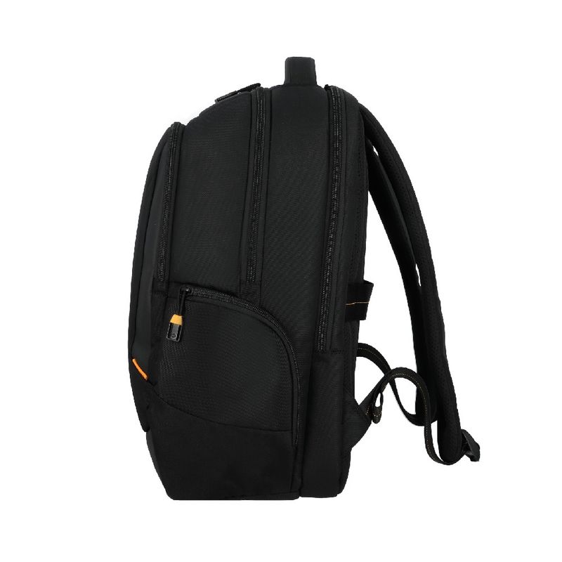 Mochila viajera Samsonite Locus negra con smart sleeve  lateral