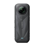 Cámara de acción Insta360 X5 Essential Bundle negro 72MP vista frontal con lente
