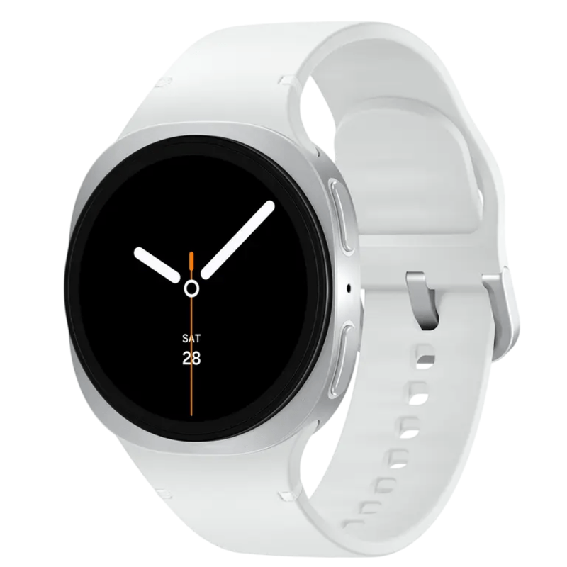Smartwatch Samsung Galaxy Watch 8 40mm AMOLED GPS IP68 batería 40h silver vista lateral perfil delgado