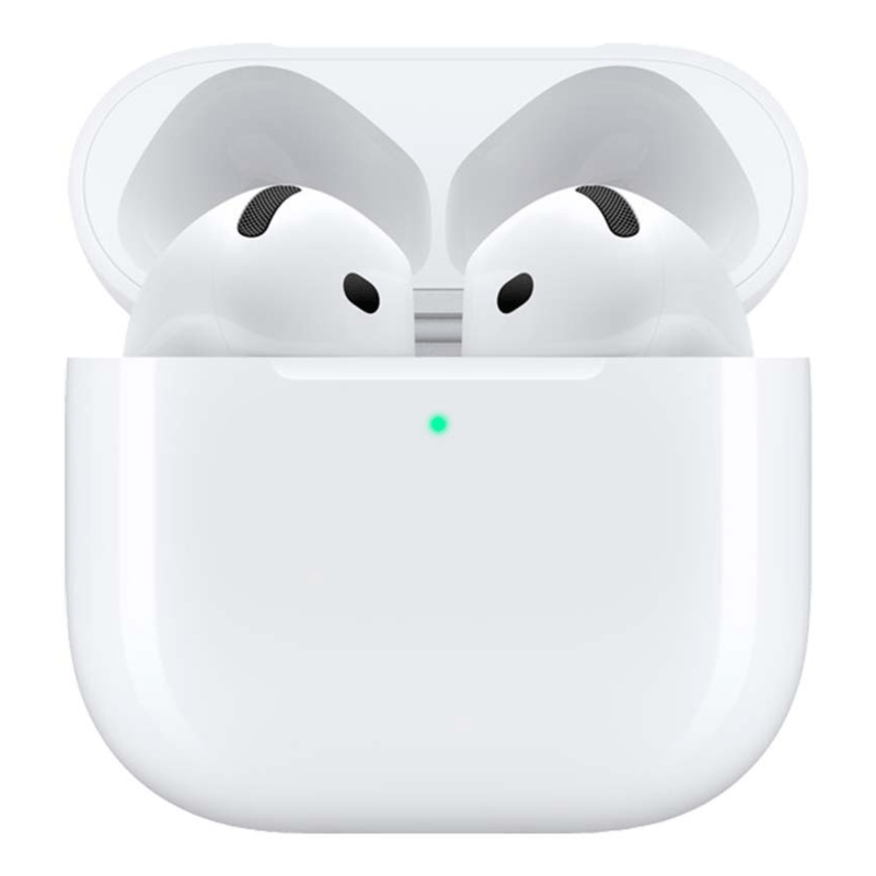 Audífonos Apple AirPods 4 ANC blanco vista en estuche abierto