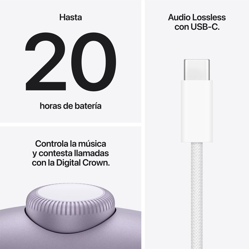 AirPods Max 2 Purple On-Ear Cancelación Activa de Ruido características