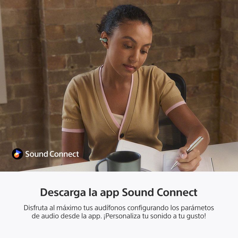 Audífonos inalámbricos Sony LinkBuds Clip Verde uso streaming