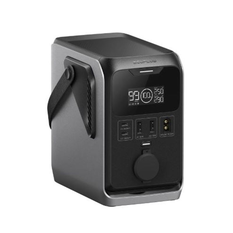 Estación de energía EcoFlow Trail 300 DC 288Wh 300W negro vista lateral