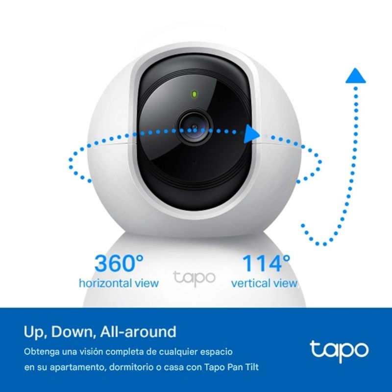 Cámara de seguridad TP-Link Tapo C210 3MP Wi-Fi visión nocturna 360° blanco especificaciones