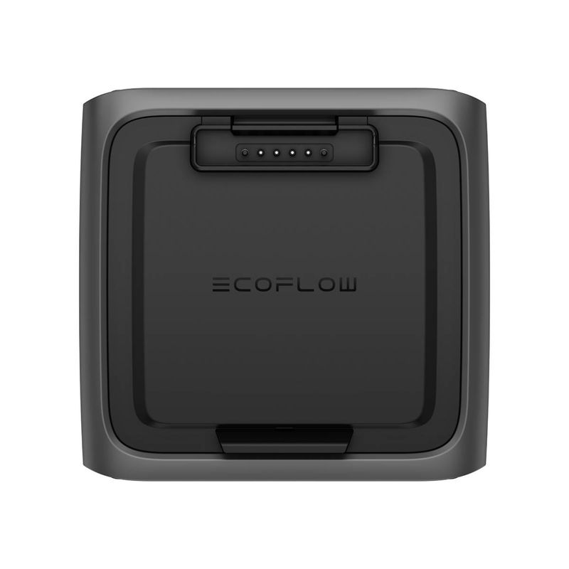 Batería adicional EcoFlow EB300 300Wh negro vista trasera conexiones